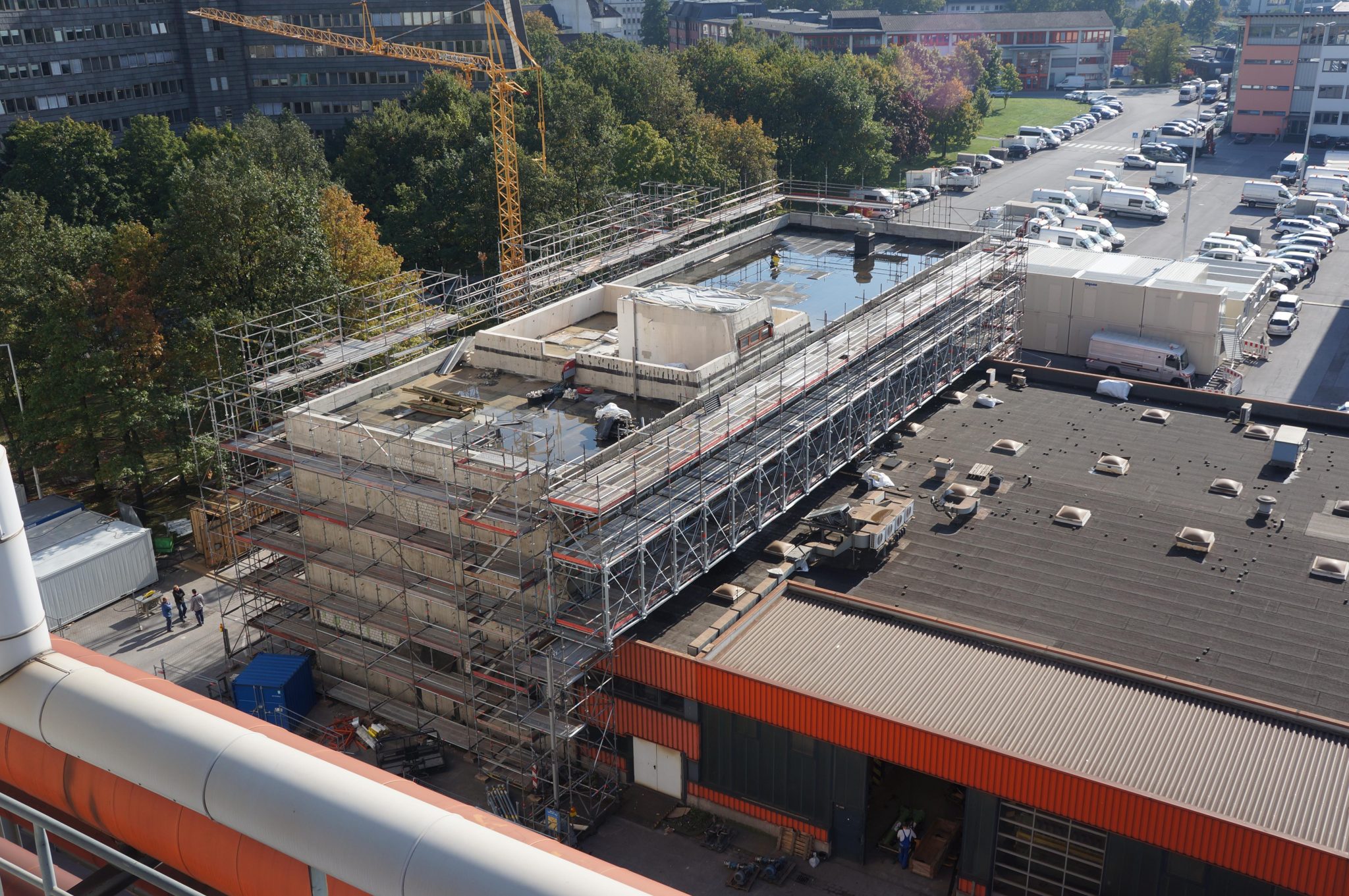 Pasarela BRS en obra de construcción