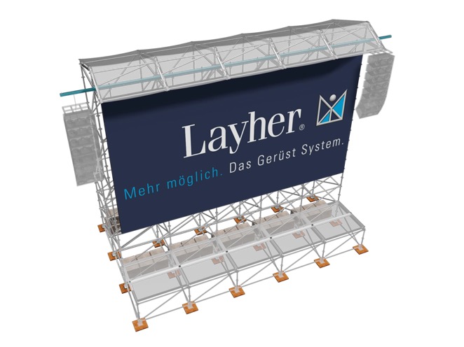 Descuelgue sonido videowall Layher